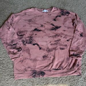 Athleta pink marbled sweatshirt size small